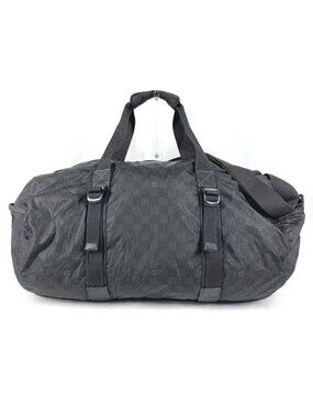 Louis Vuitton Boston Bag Practical Leather Nylon Black